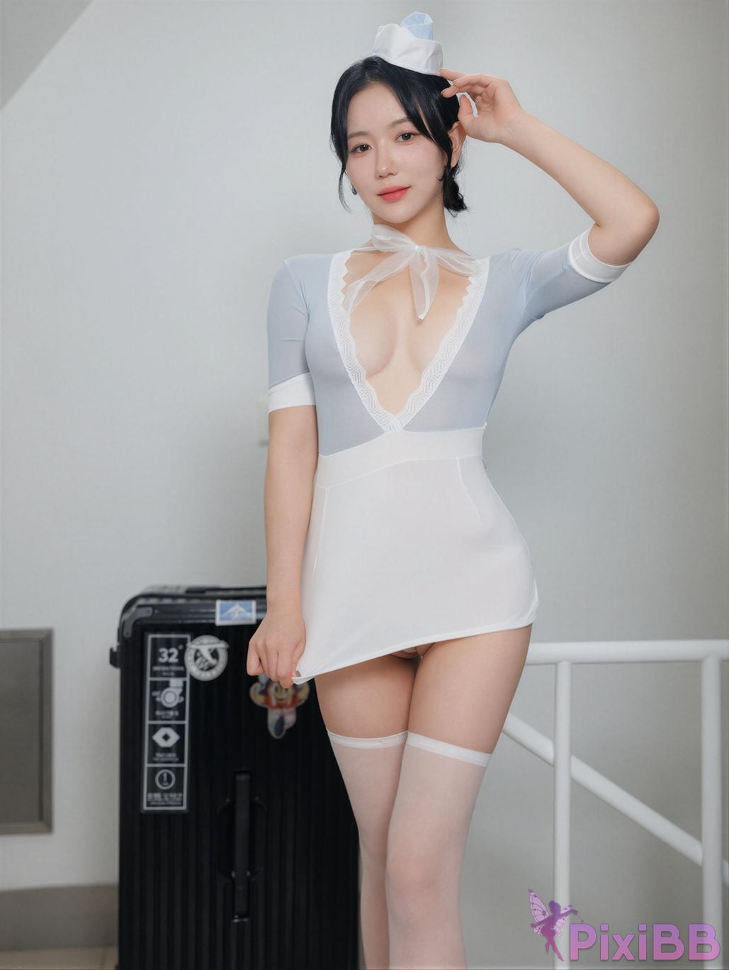 AI Enhanced Bimilstory Suji profit Vol.03 Wet Flight Attendant PixiBB.COM 099