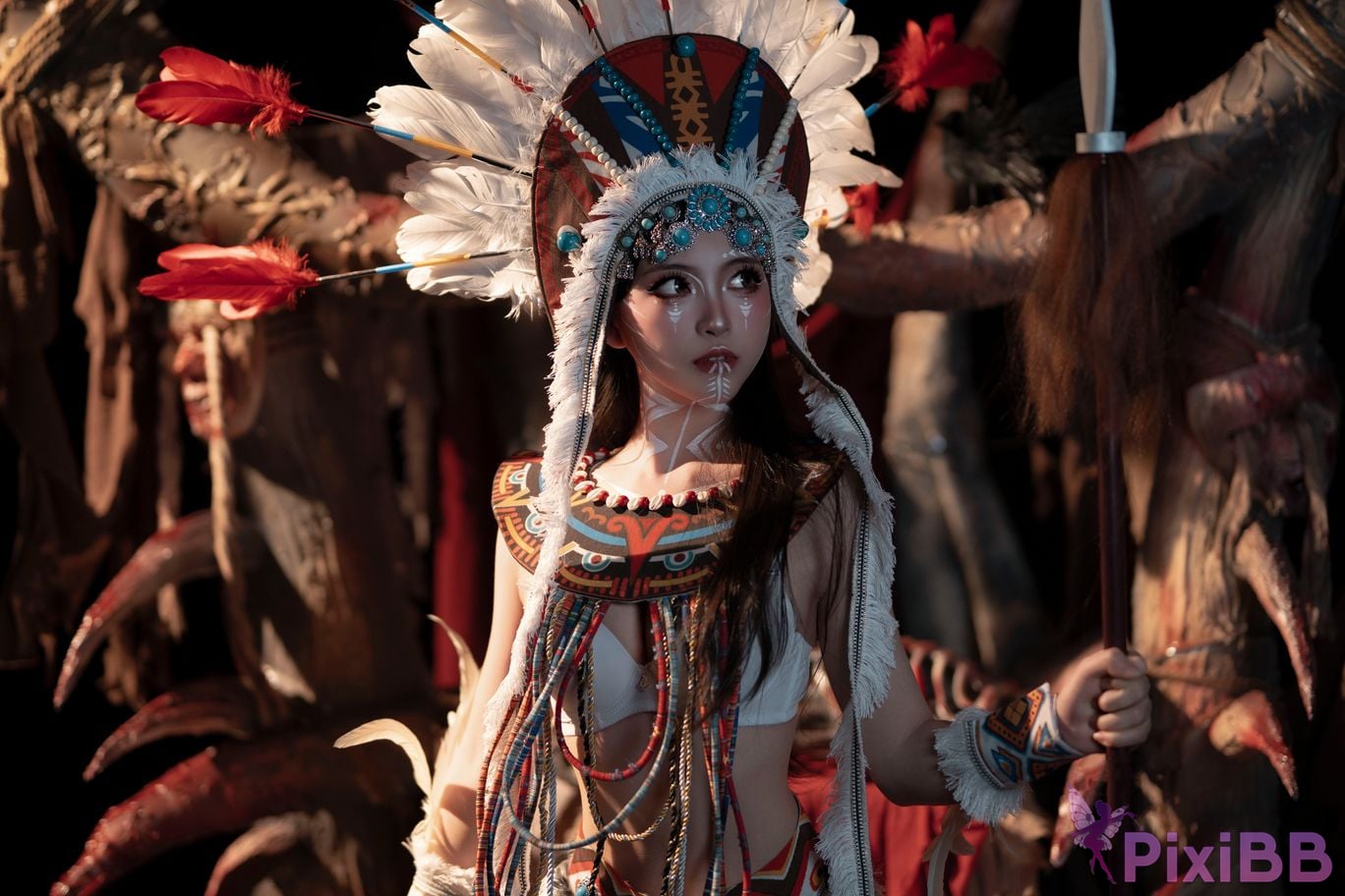 Cosplayer Bangni Bonnie Soul of the Tribe Indian purple dragon PixiBB.COM 007