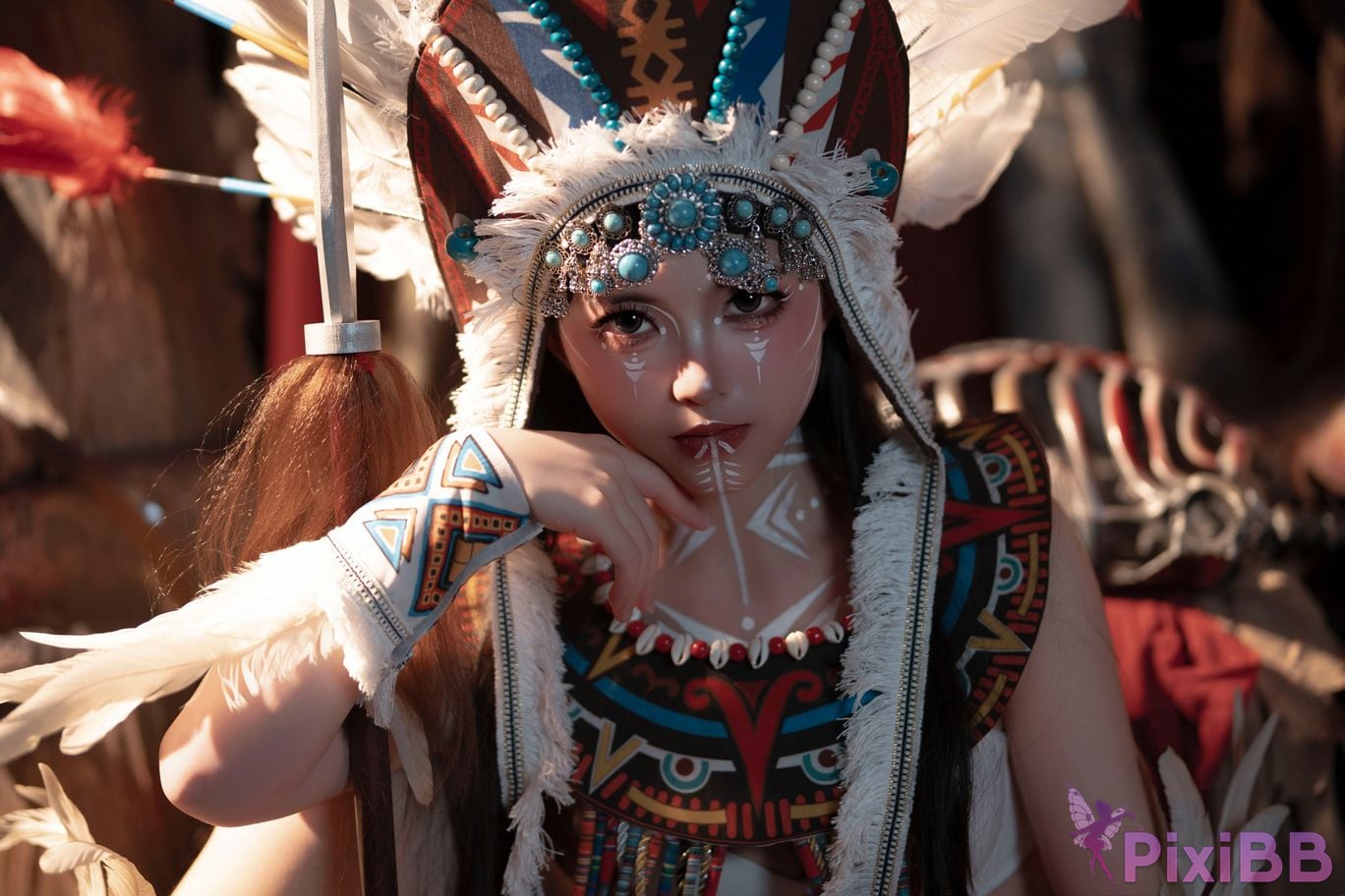 Cosplayer Bangni Bonnie Soul of the Tribe Indian purple dragon PixiBB.COM 018