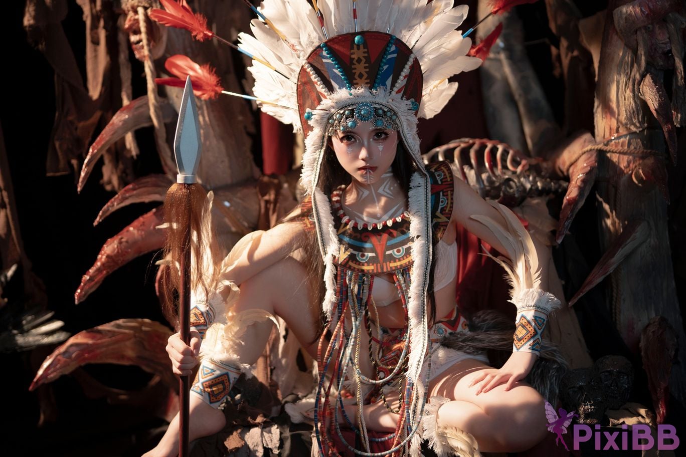 Cosplayer Bangni Bonnie Soul of the Tribe Indian purple dragon PixiBB.COM 019