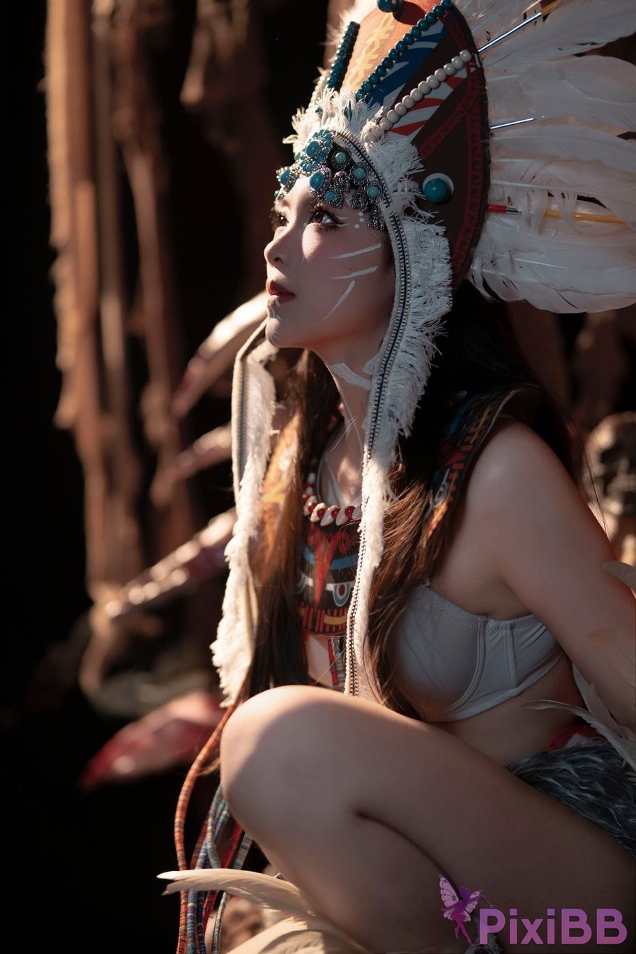 Cosplayer Bangni Bonnie Soul of the Tribe Indian purple dragon PixiBB.COM 020