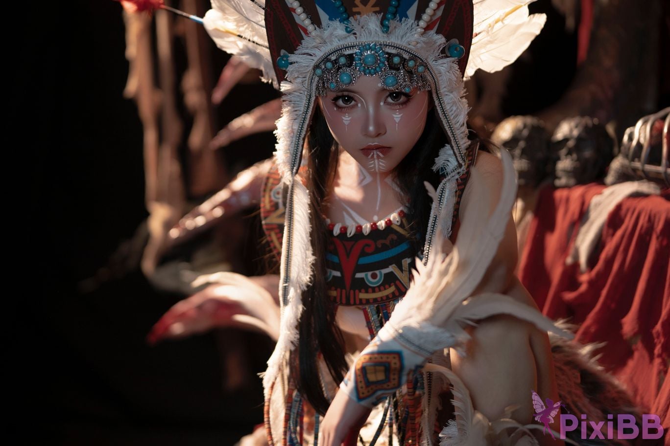 Cosplayer Bangni Bonnie Soul of the Tribe Indian purple dragon PixiBB.COM 021