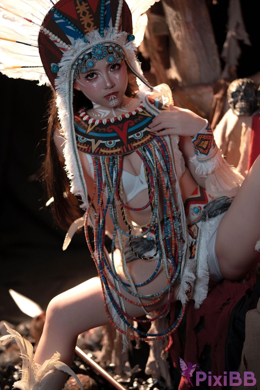 Cosplayer Bangni Bonnie Soul of the Tribe Indian purple dragon PixiBB.COM 023