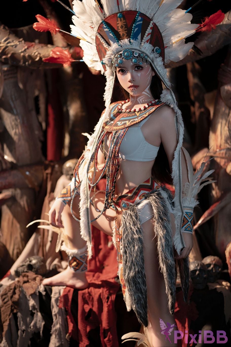 Cosplayer Bangni Bonnie Soul of the Tribe Indian purple dragon PixiBB.COM 027