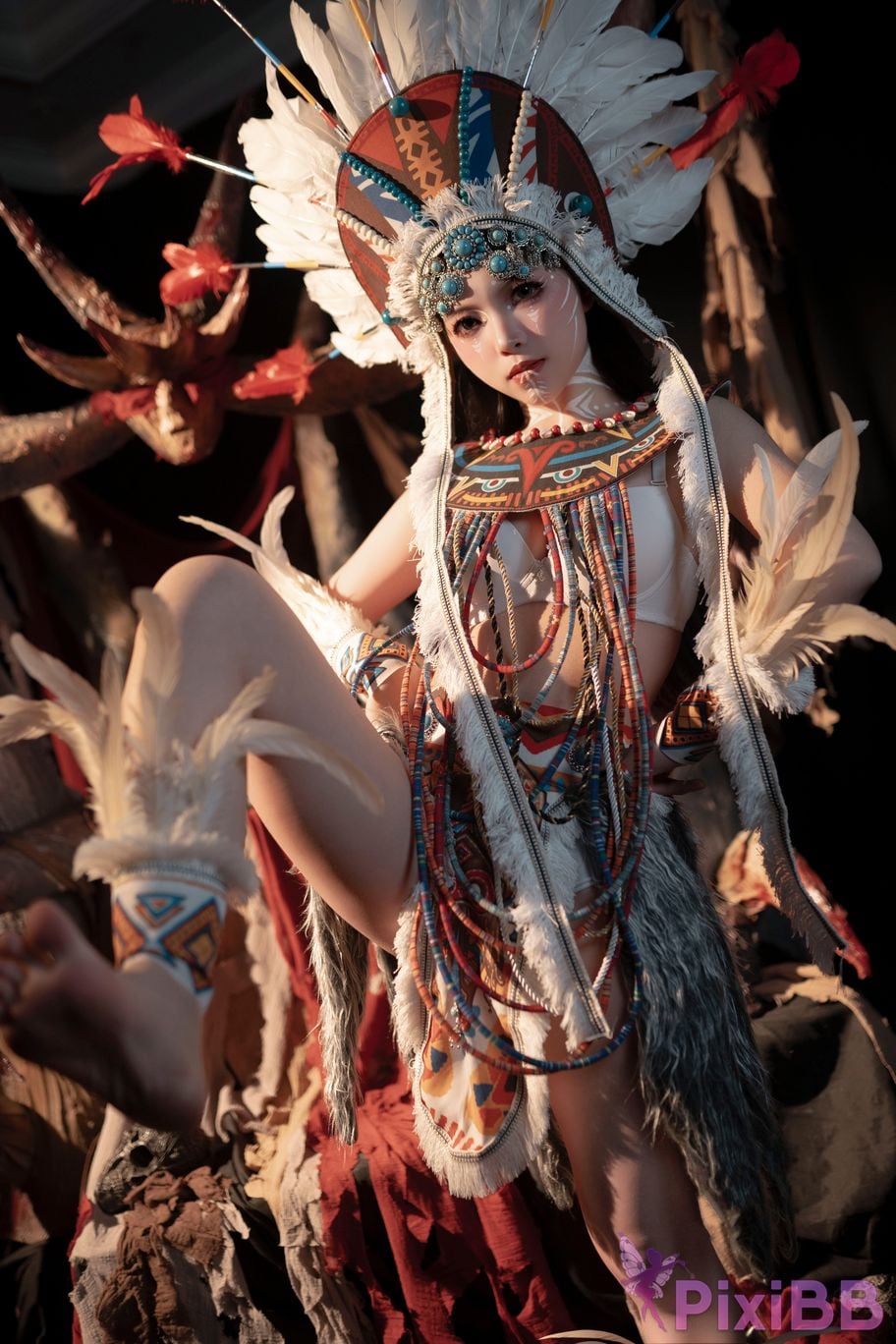 Cosplayer Bangni Bonnie Soul of the Tribe Indian purple dragon PixiBB.COM 032