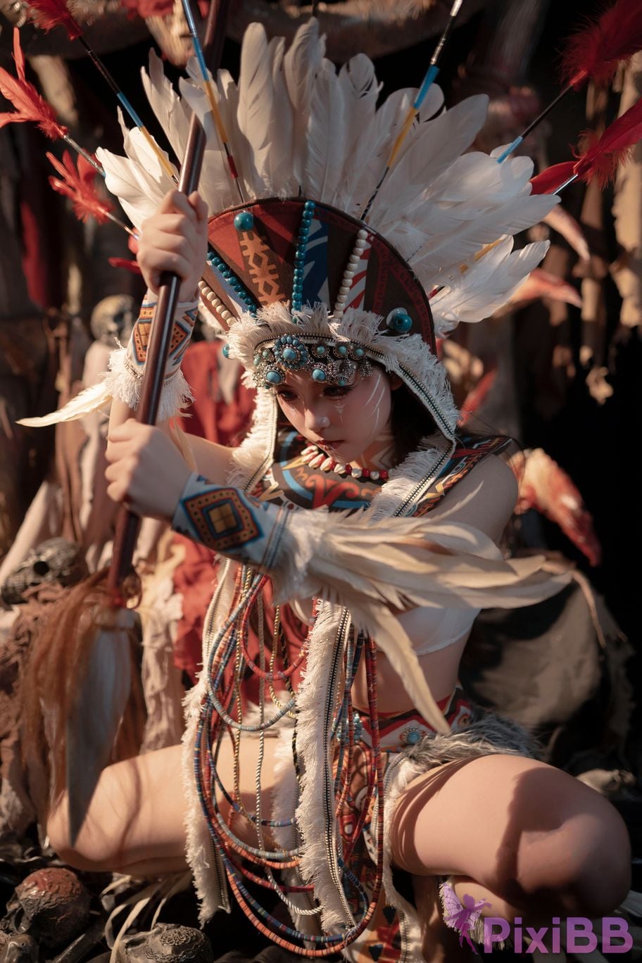 Cosplayer Bangni Bonnie Soul of the Tribe Indian purple dragon PixiBB.COM 034