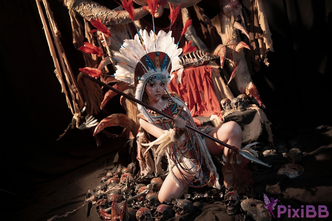 Cosplayer Bangni Bonnie Soul of the Tribe Indian purple dragon PixiBB.COM 036