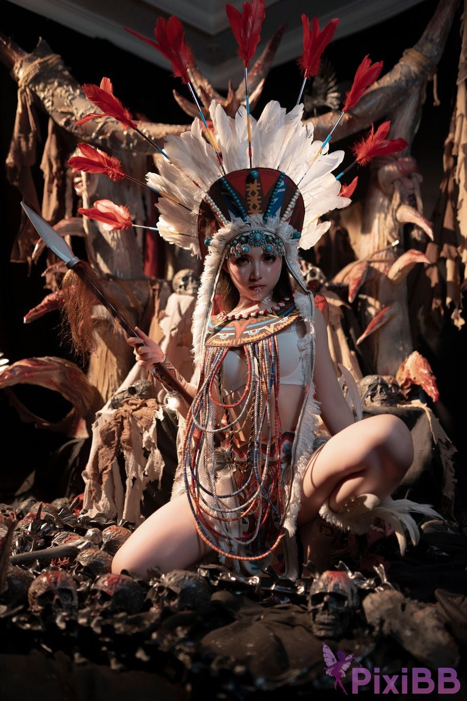 Cosplayer Bangni Bonnie Soul of the Tribe Indian purple dragon PixiBB.COM 037