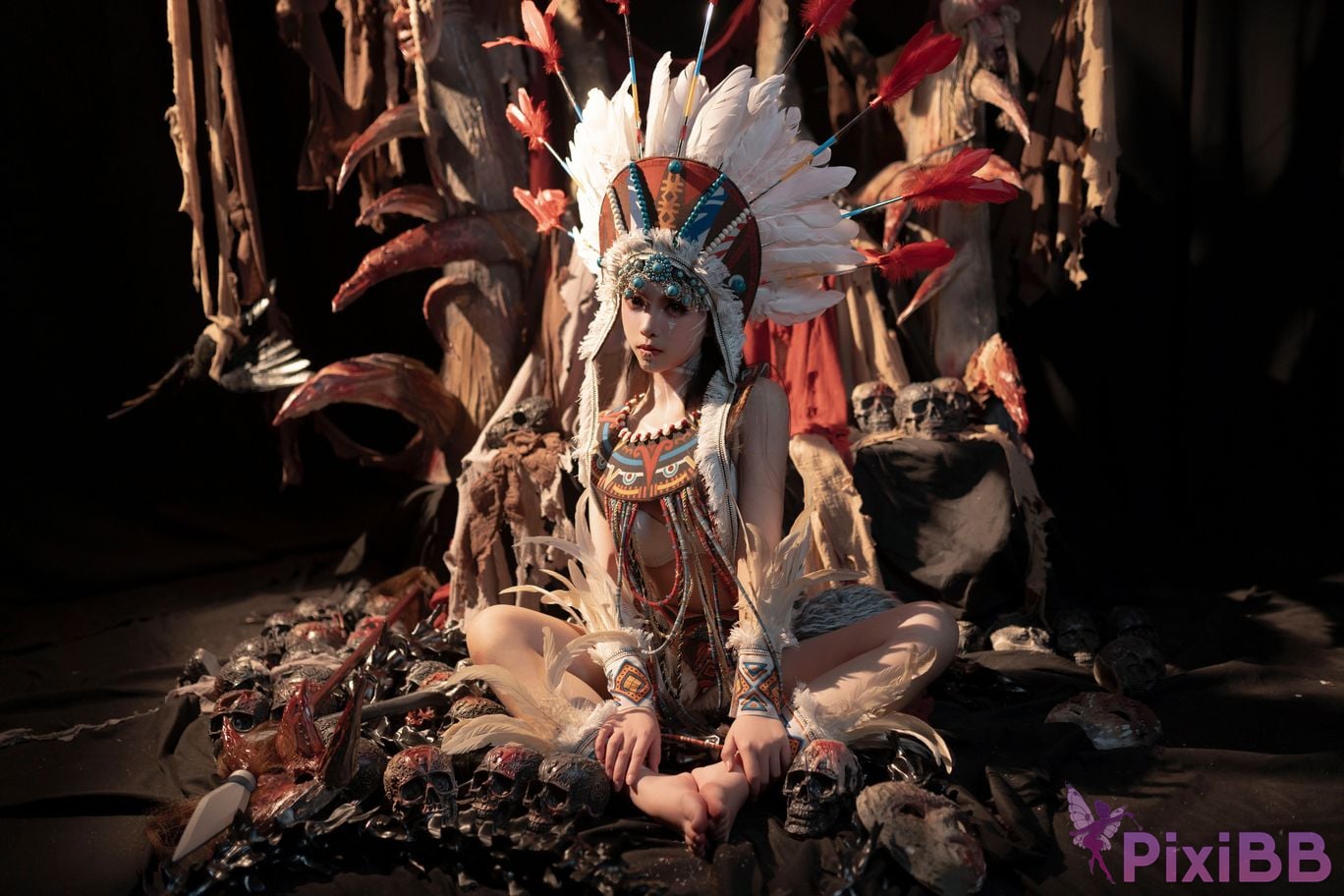 Cosplayer Bangni Bonnie Soul of the Tribe Indian purple dragon PixiBB.COM 039