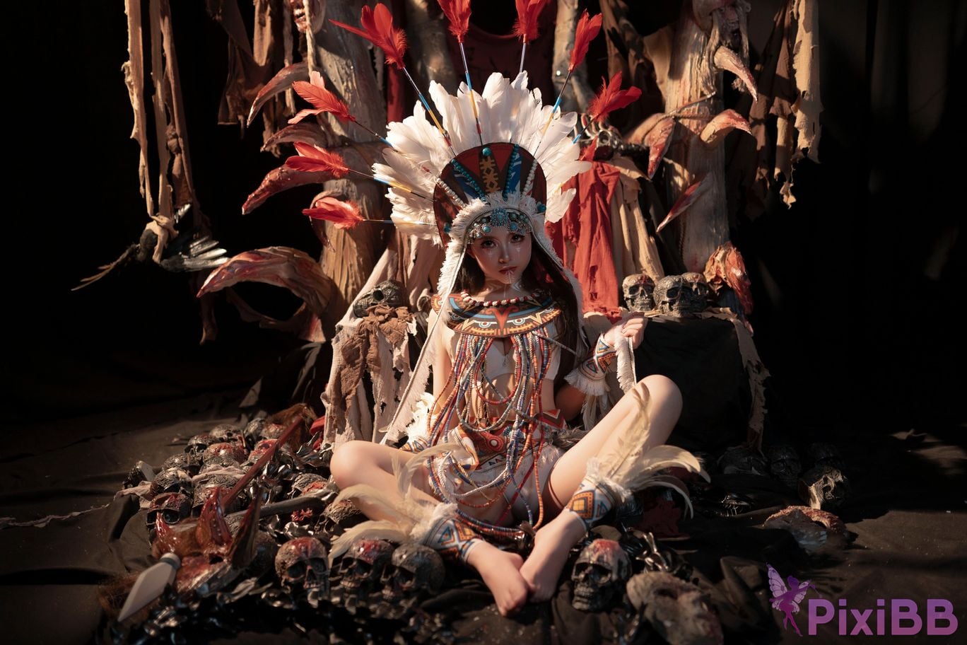 Cosplayer Bangni Bonnie Soul of the Tribe Indian purple dragon PixiBB.COM 040