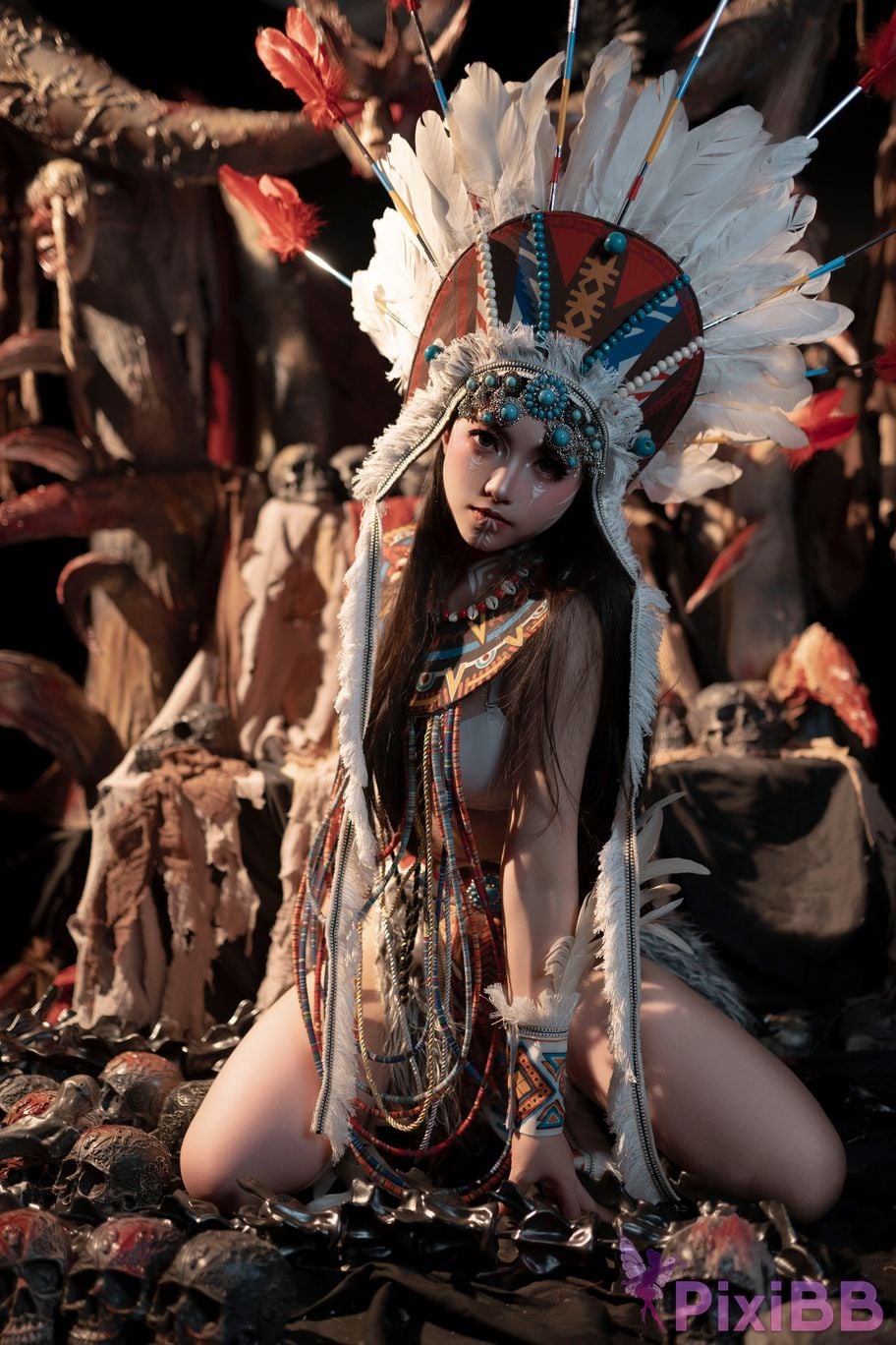 Cosplayer Bangni Bonnie Soul of the Tribe Indian purple dragon PixiBB.COM 042