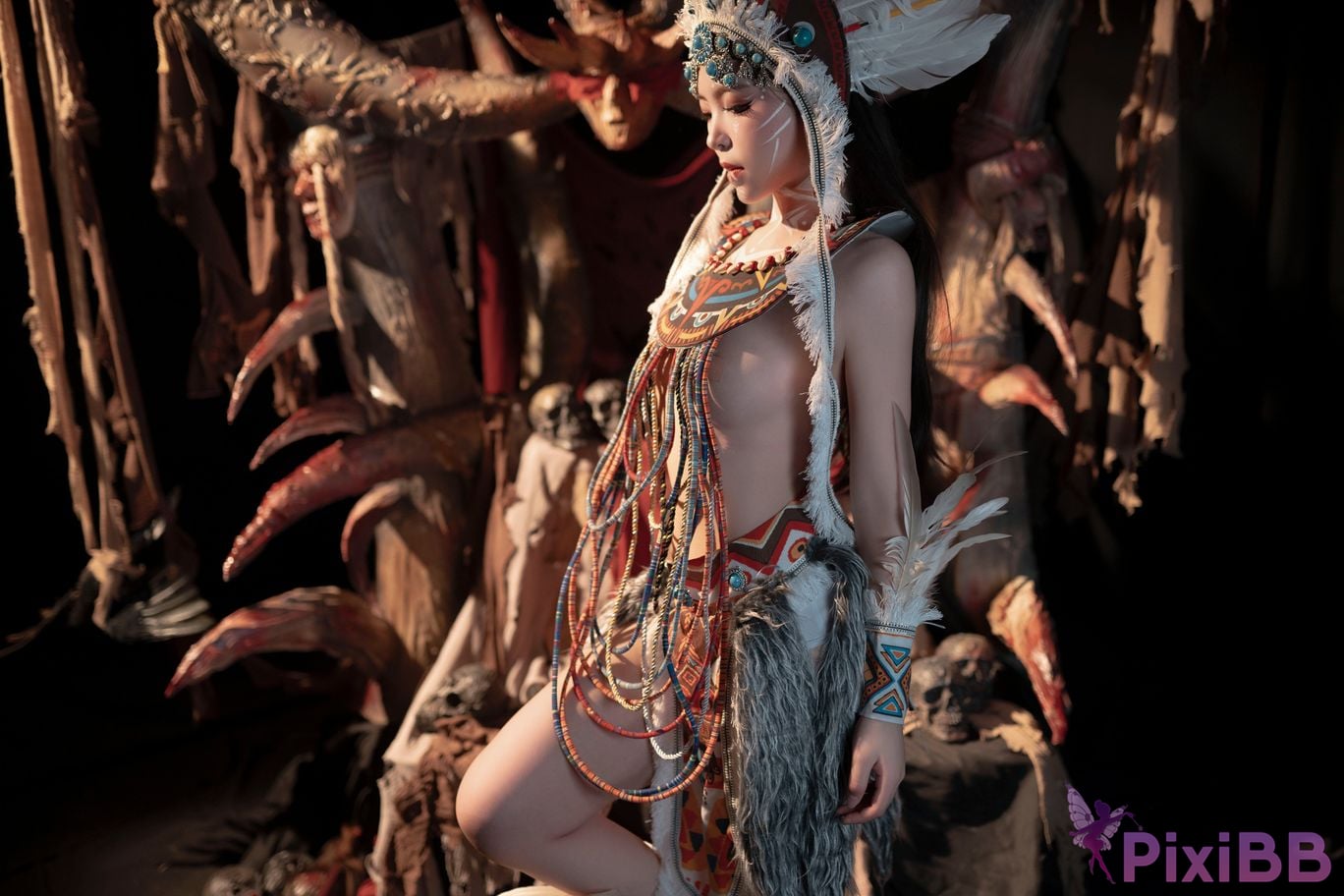 Cosplayer Bangni Bonnie Soul of the Tribe Indian purple dragon PixiBB.COM 043