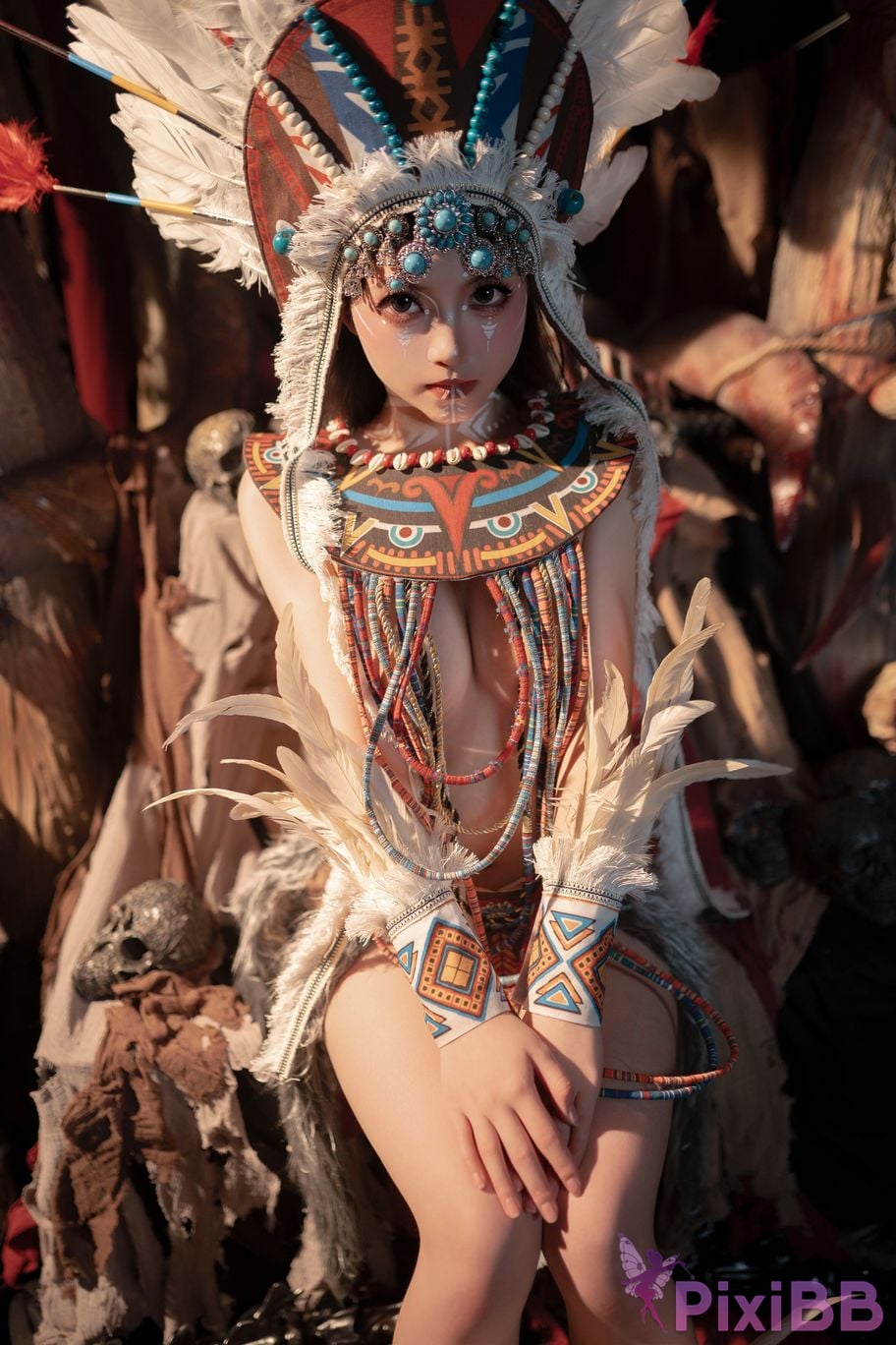 Cosplayer Bangni Bonnie Soul of the Tribe Indian purple dragon PixiBB.COM 049