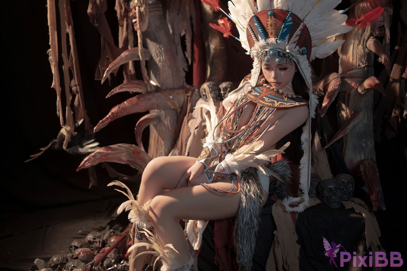 Cosplayer Bangni Bonnie Soul of the Tribe Indian purple dragon PixiBB.COM 050