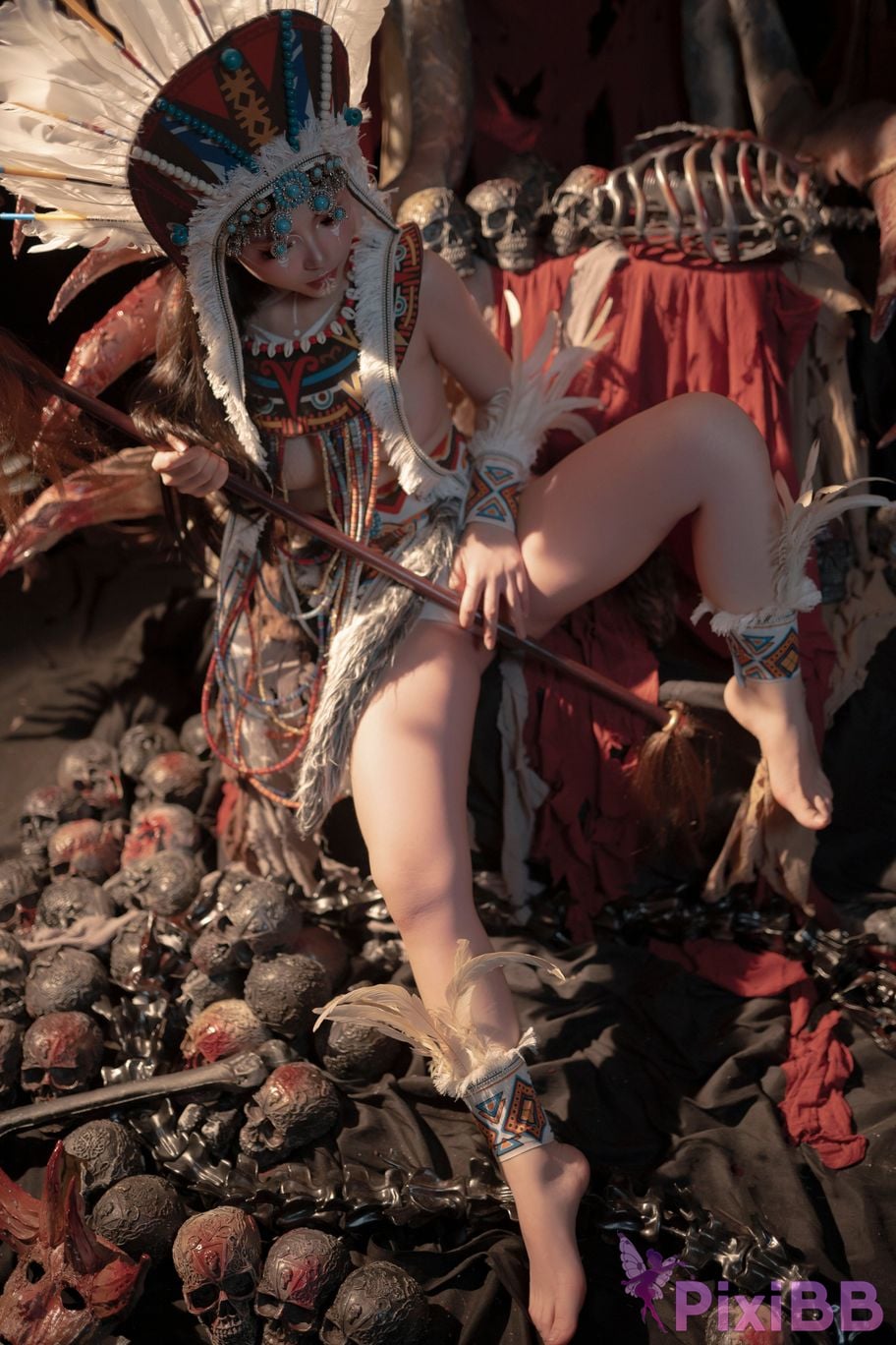 Cosplayer Bangni Bonnie Soul of the Tribe Indian purple dragon PixiBB.COM 075
