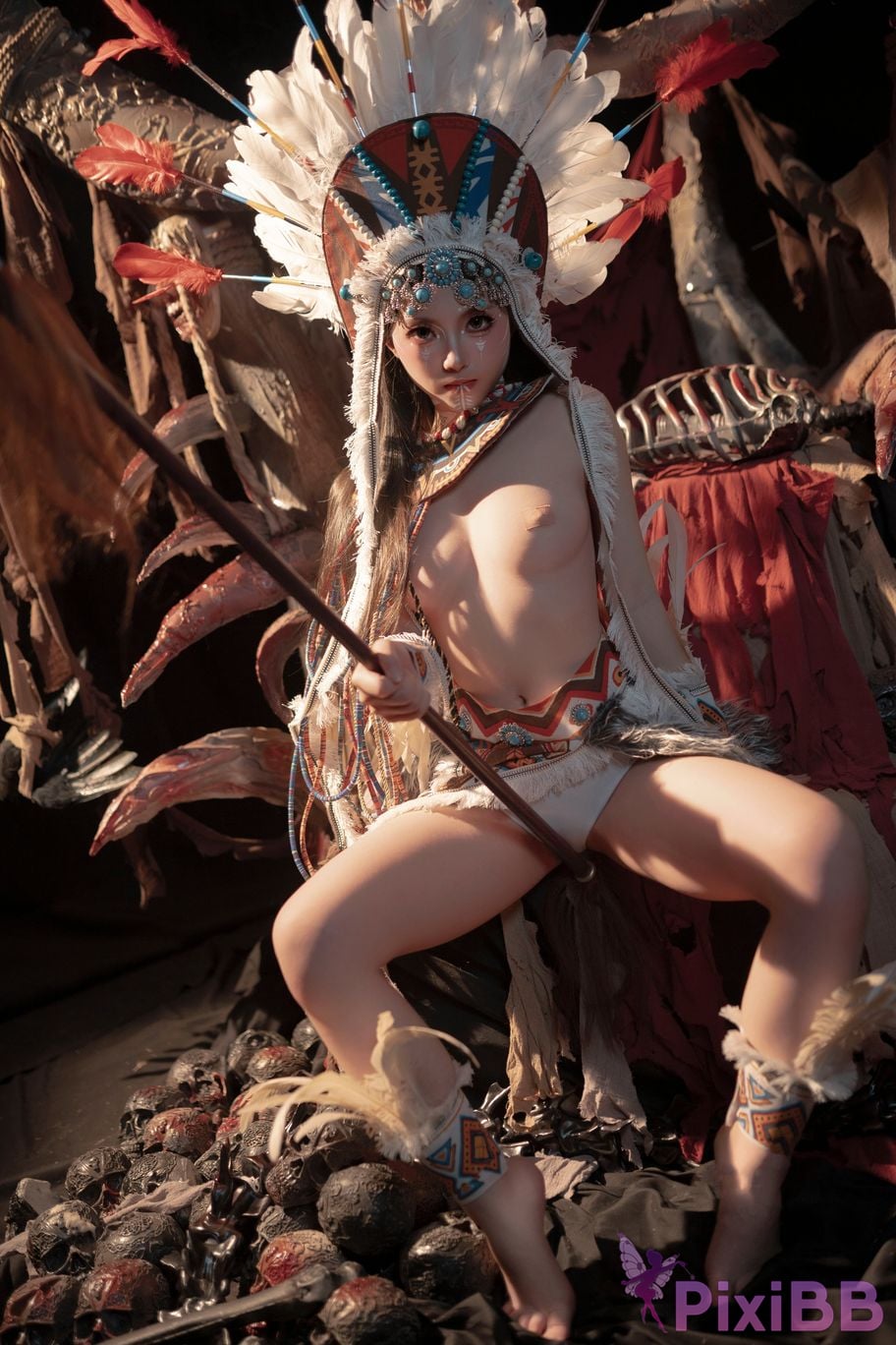 Cosplayer Bangni Bonnie Soul of the Tribe Indian purple dragon PixiBB.COM 080