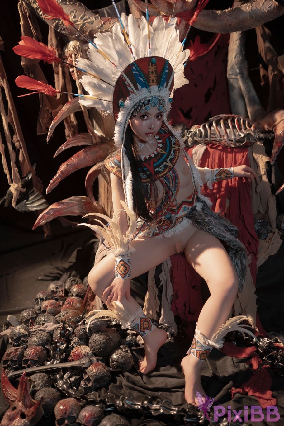 Cosplayer Bangni Bonnie Soul of the Tribe Indian purple dragon PixiBB.COM 098