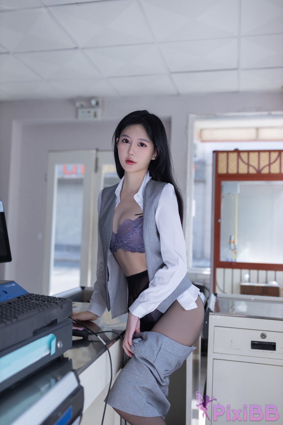 No watermark for in app purchases Xie Xiaoan XIUREN Model Supermarket Cashier Professional Women Mature and Beautiful PixiBB.COM 036