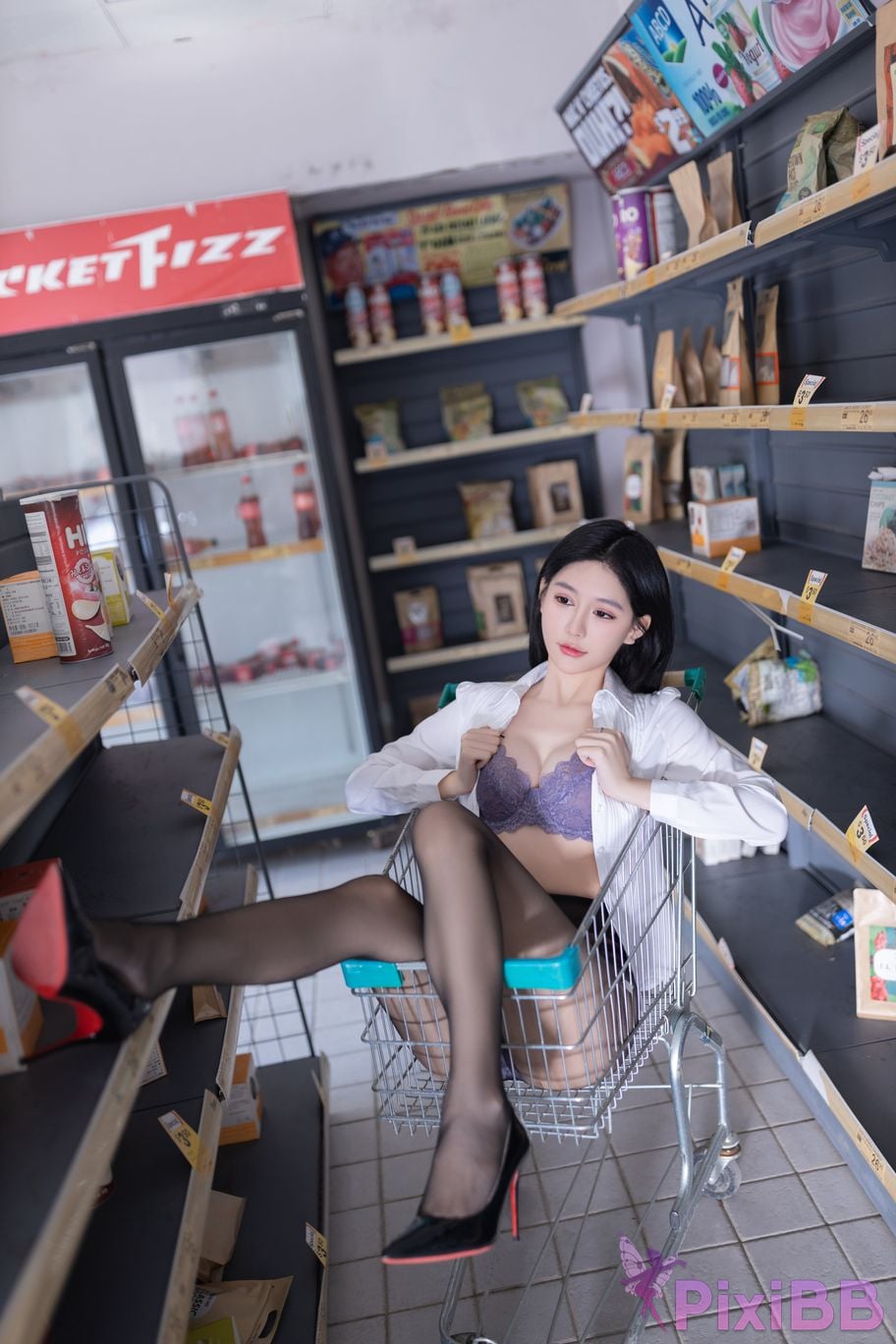 No watermark for in app purchases Xie Xiaoan XIUREN Model Supermarket Cashier Professional Women Mature and Beautiful PixiBB.COM 056