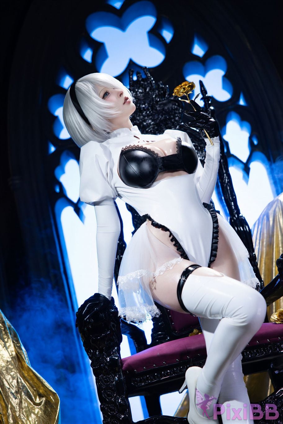 Cosplayer Yuno Shimizu Neil 2B Azure suit PixiBB.COM 009