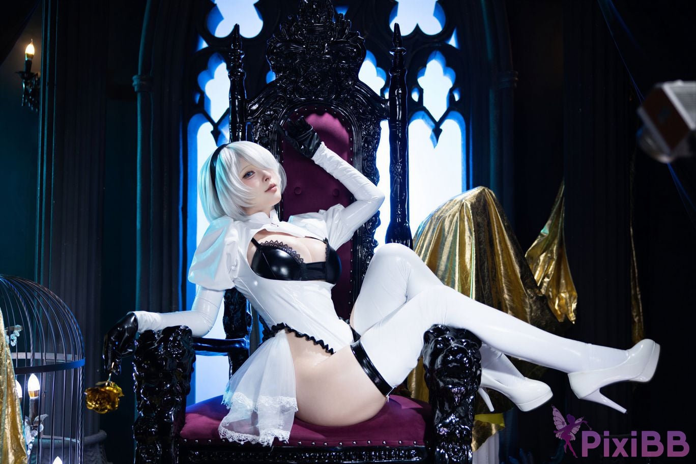 Cosplayer Yuno Shimizu Neil 2B Azure suit PixiBB.COM 065